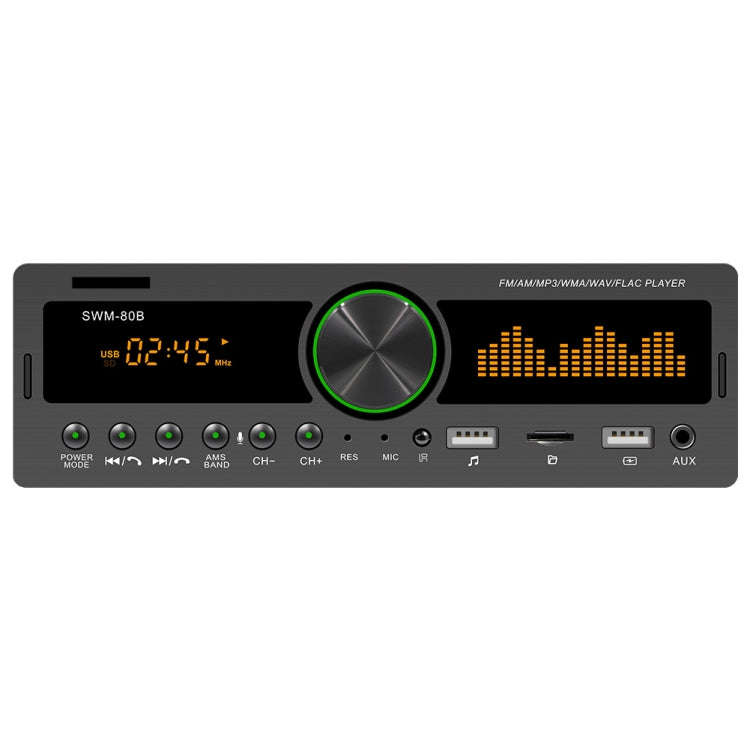 SWM-80A DC12V Car MP3 Support FM / AM & Bluetooth & Mobile Phone Voice Assistant