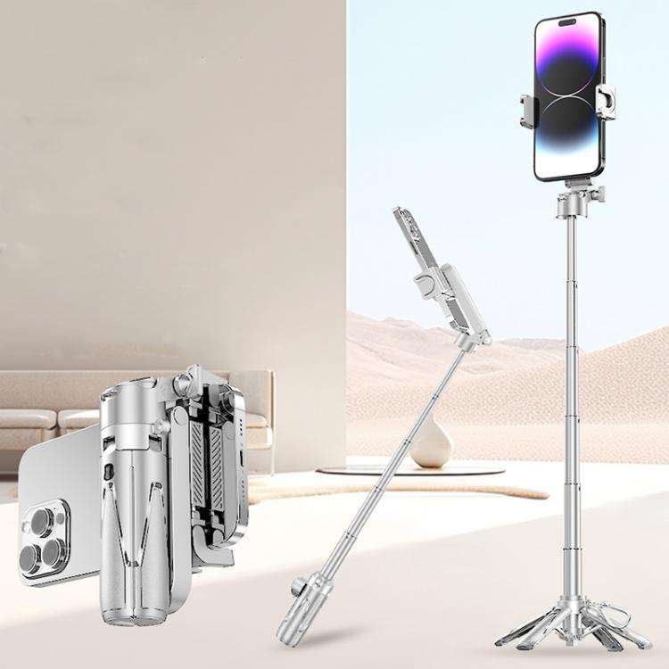 FUNSNAP P15 mini Portable Mini BT Handle Phone Selfie Stick Live Streaming Stand(White)