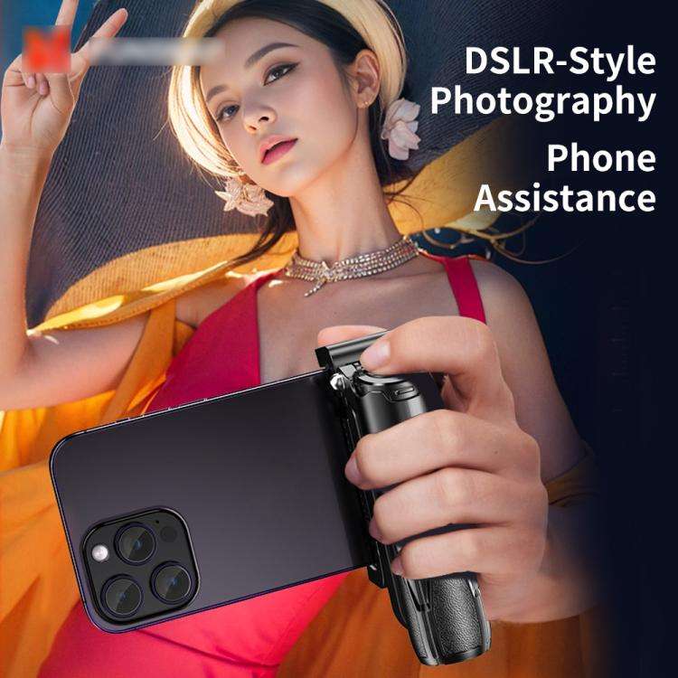 FUNSNAP P15 mini Portable Mini BT Handle Phone Selfie Stick Live Streaming Stand(Black)