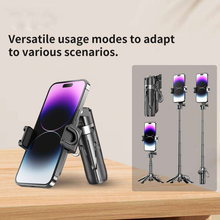 FUNSNAP P15 mini Portable Mini BT Handle Phone Selfie Stick Live Streaming Stand(White)