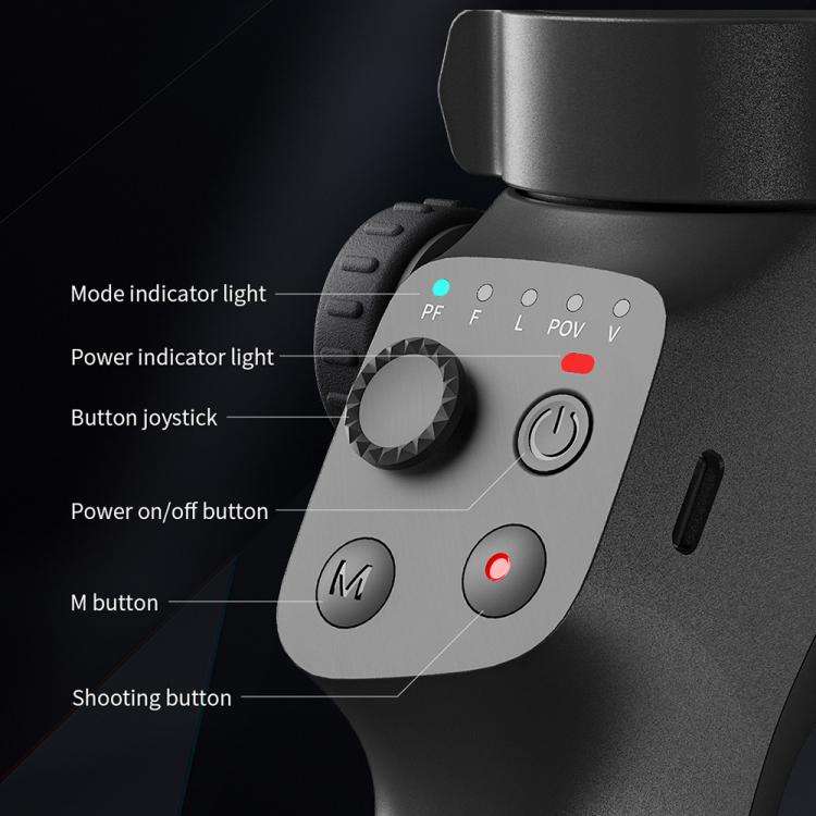FUNSNAP CM8 Smartphone Stabilizer Foldable 3-axis Anti-shake Vlog Shooting Gimbal, Basic Version(...