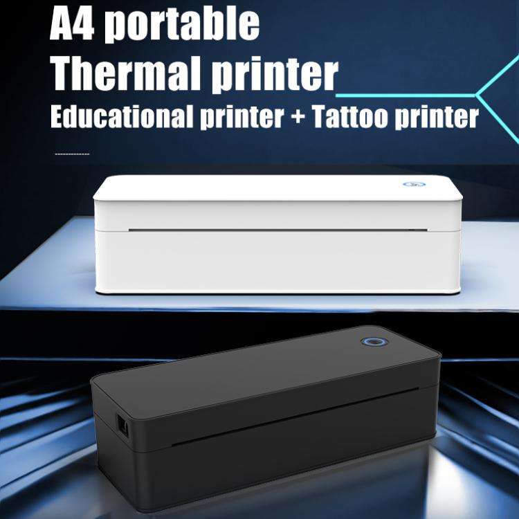 A401 Portable A4 Thermal Printer Educational Tattoo Printer(White)