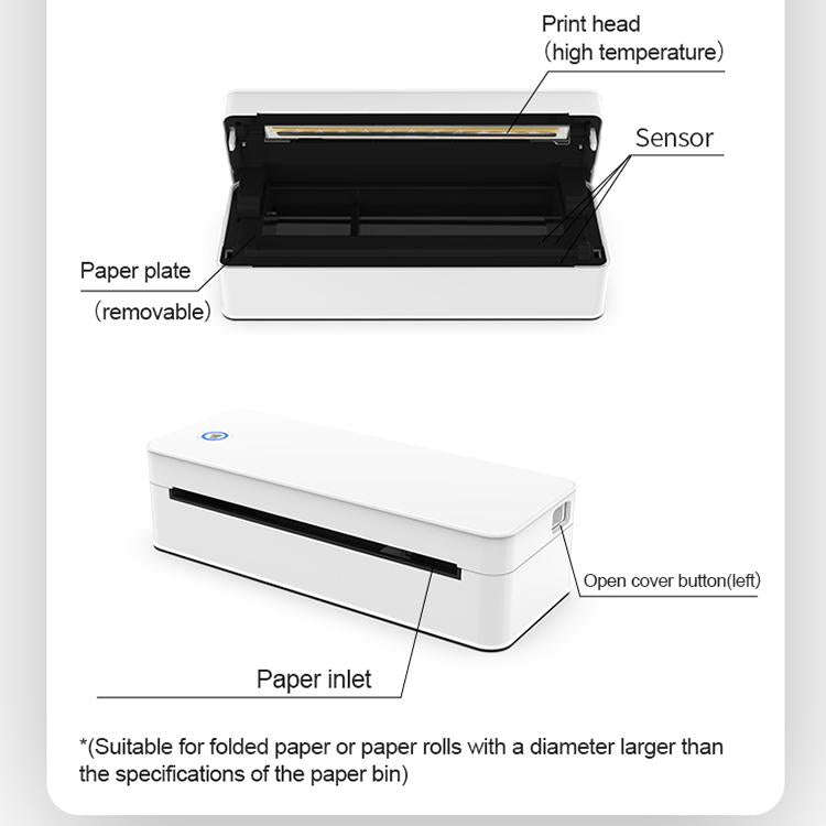 A401 Portable A4 Thermal Printer Educational Tattoo Printer(Black)