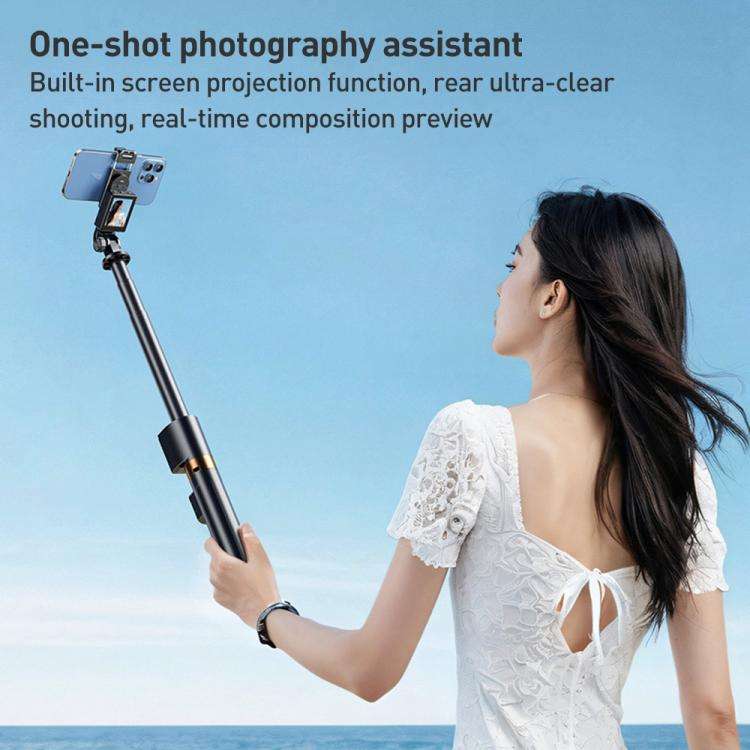 FUNSNAP CL07 Smart Screen-casting Selfie Stick Anti-shake Tripod(Black)