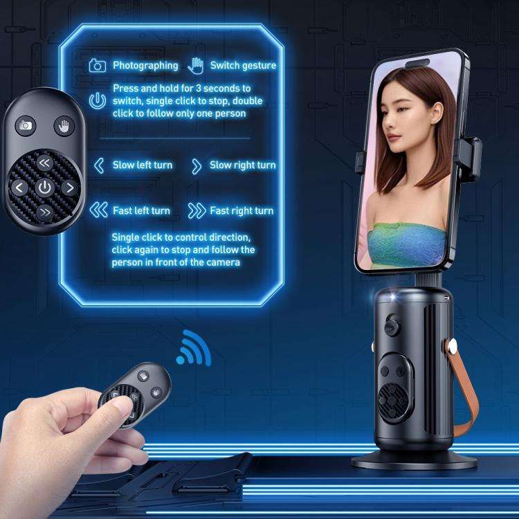 FUNSNAP Q04 Desktop Al Smart Instant Tracking PTZ Bracket(Black)