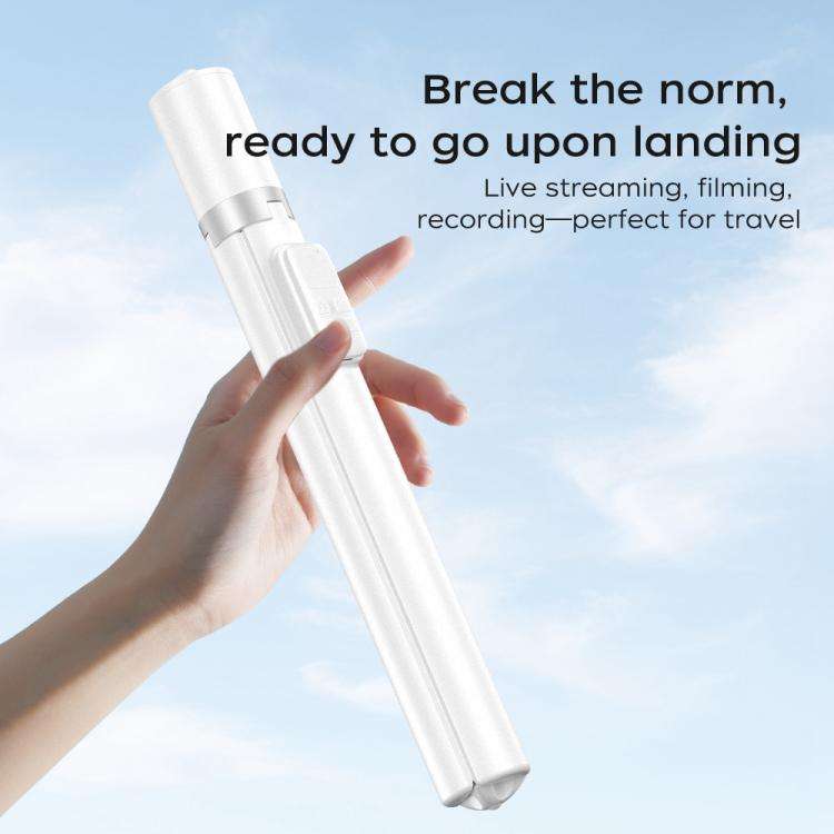 FUNSNAP X96 1.8m Auto Pop Open Tripod Remote Selfie Stick(White)