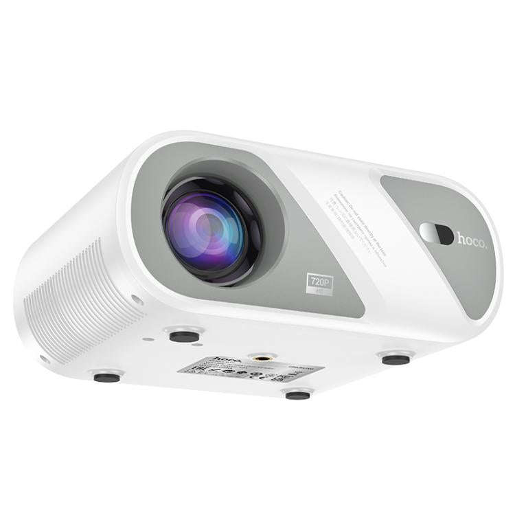 hoco DT1 1280x720P 140ANSI WiFi Bluetooth Wireless Projector Same Screen Version, US Plug(White)