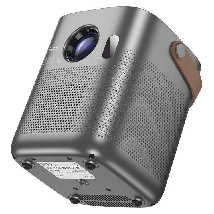 hoco DT4 1280x720P 190ANSI Smart Full Autofocus Projector Android Version, EU Plug(Metal Grey)