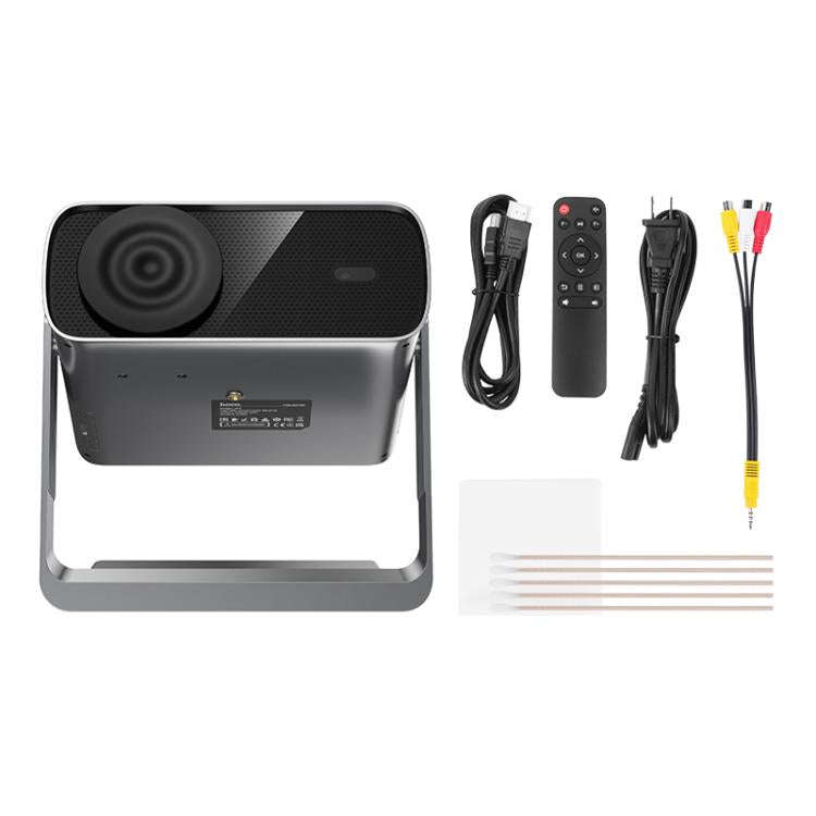 hoco DT5 1920x1080P 270ANSI Smart Electric Focus Projector Android Version, US Plug(Metal Grey)