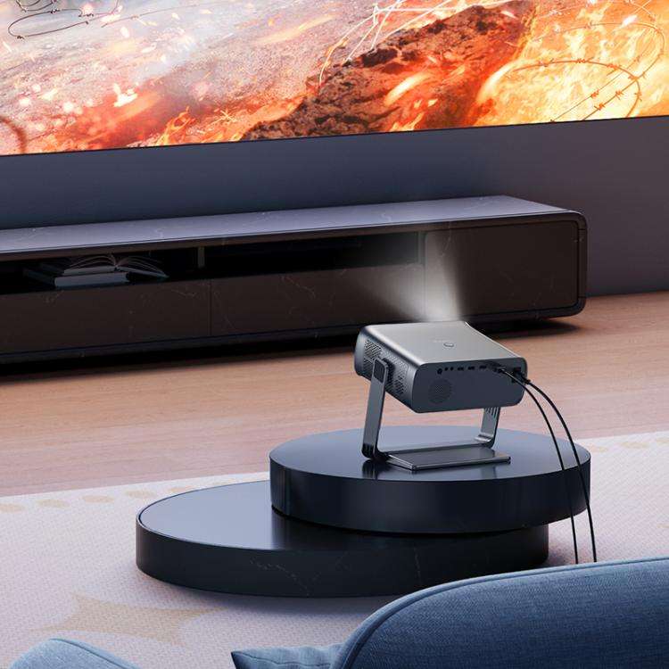 hoco DT5 1920x1080P 270ANSI Smart Electric Focus Projector Android Version, US Plug(Metal Grey)