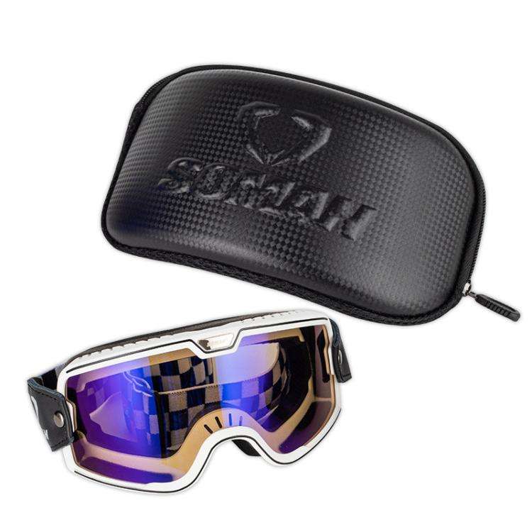 SOMAN Motorcycle Goggles Protective Box Hard Shell EVA Case(Black)