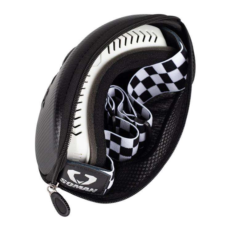 SOMAN Motorcycle Goggles Protective Box Hard Shell EVA Case(Black)