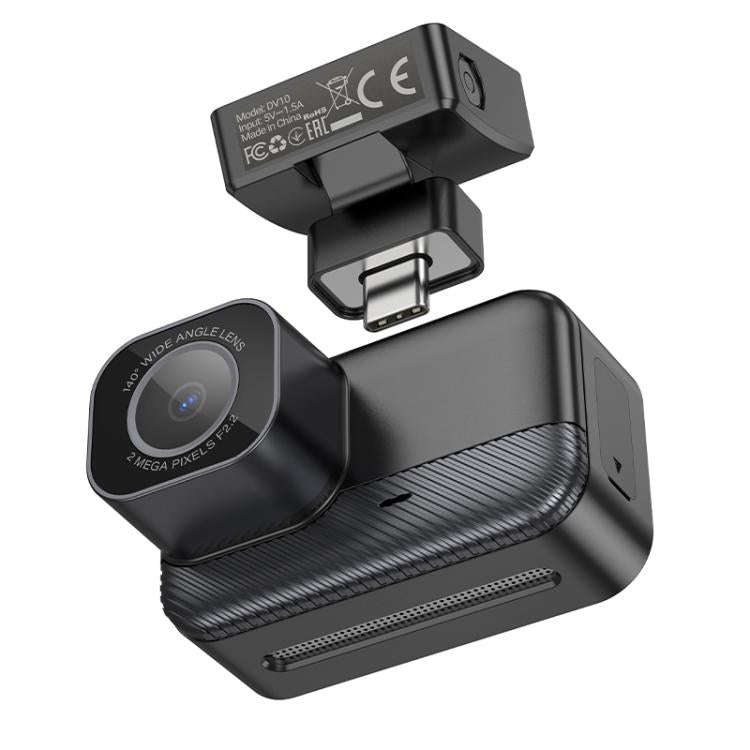 hoco DV10 1.47 inch IPS Mini Screen Dashcam Driving Recorder(Black)