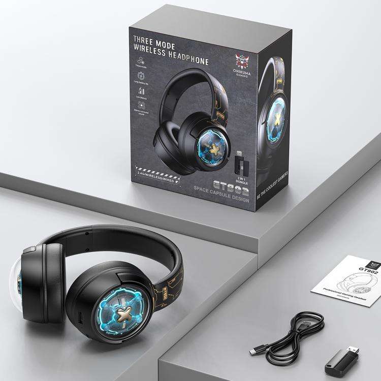 ONIKUMA GT802  Bluetooth 2.4G Wired E-sports Game Headset(Black)