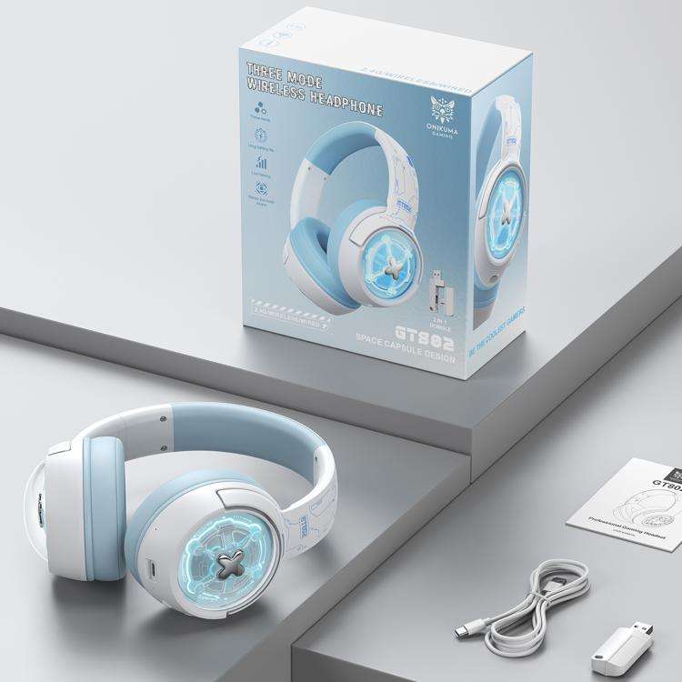 ONIKUMA GT802  Bluetooth 2.4G Wired E-sports Game Headset(White)