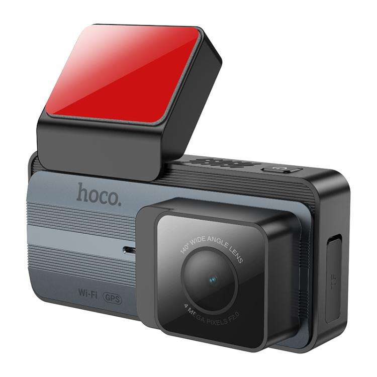 hoco DV12 2K 3.69 inch IPS Screen Display GPS Driving Recorder with Rear Camera(Silver Grey)