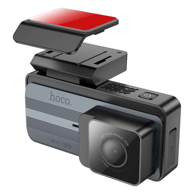 hoco DV12 2K 3.69 inch IPS Screen Display GPS Driving Recorder with Rear Camera(Silver Grey)