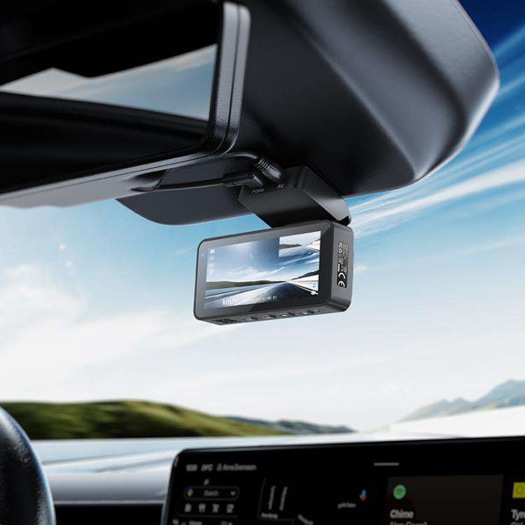 hoco DV12 2K 3.69 inch IPS Screen Display GPS Driving Recorder with Rear Camera(Silver Grey)