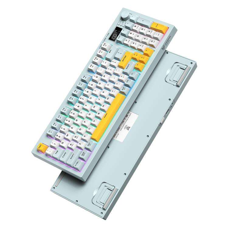 ONIKUMA G80 Bluetooth 2.4G Wired Silent Silver Membrane Keyboard(Green)
