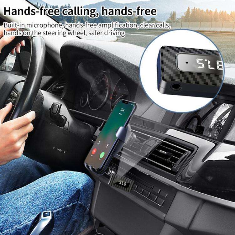 USB Car FM Transmitter Wireless Bluetooth Receiver(Black)