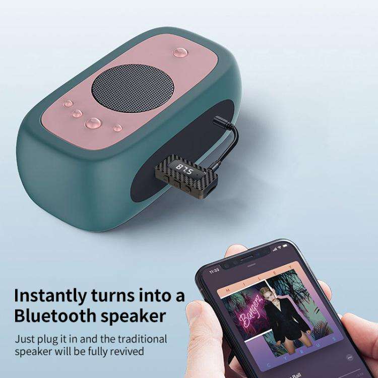 USB Car FM Transmitter Wireless Bluetooth Receiver(Black)
