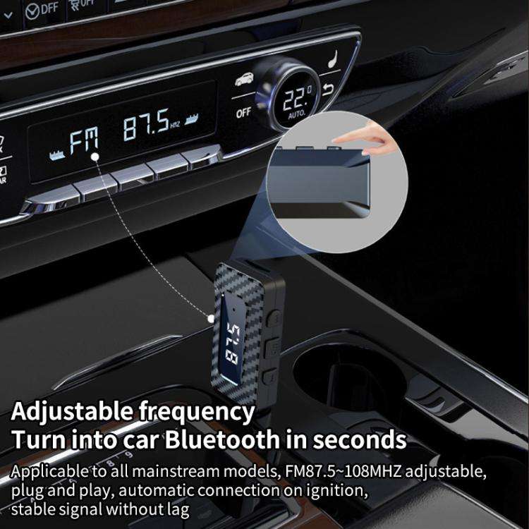 USB Car FM Transmitter Wireless Bluetooth Receiver(Black)