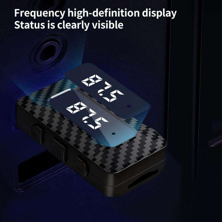 USB Car FM Transmitter Wireless Bluetooth Receiver(Black)
