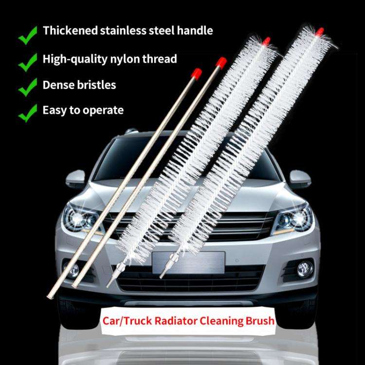 Car Water Tank Radiator Cleaning Brush(Brush Head + Stainless Steel Rod)