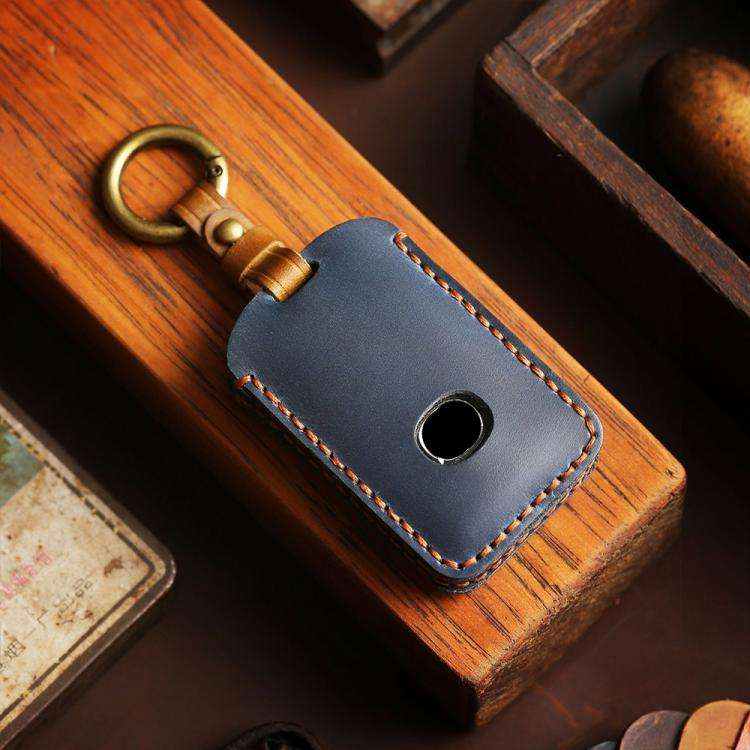 For Mazda Axela Hallmo B023 Crazy Horse Cowhide Car Key Protection Cover(Brown)