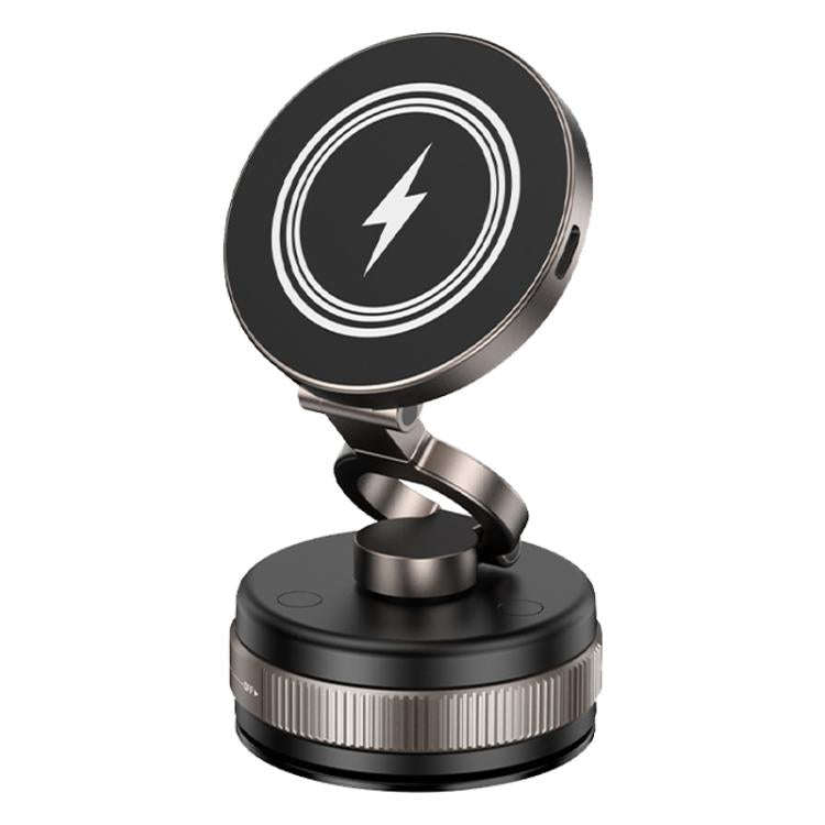 D1W 15W Rotatable Foldable Car Wireless Charging Magnetic Holder(Tarnish)