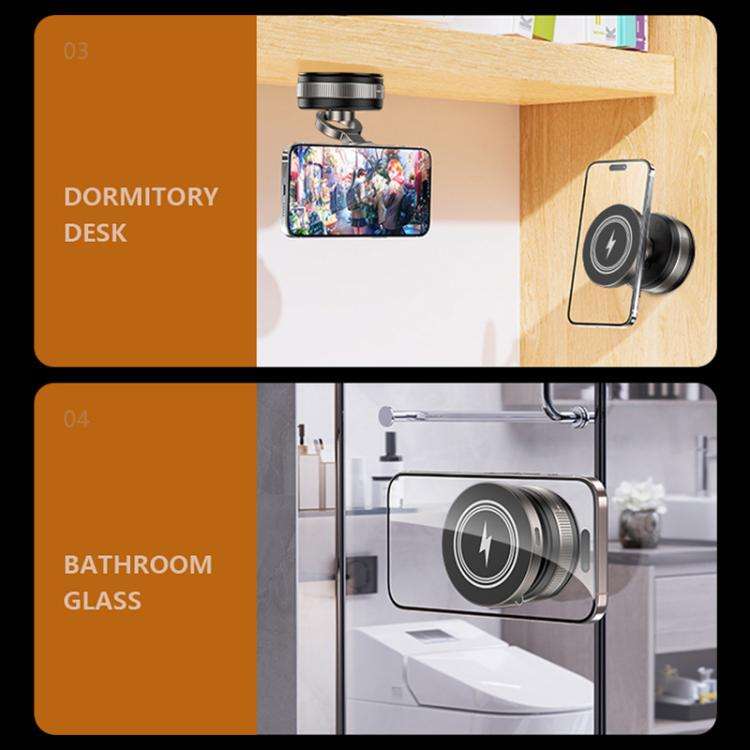 D1W 15W Rotatable Foldable Car Wireless Charging Magnetic Holder(Tarnish)