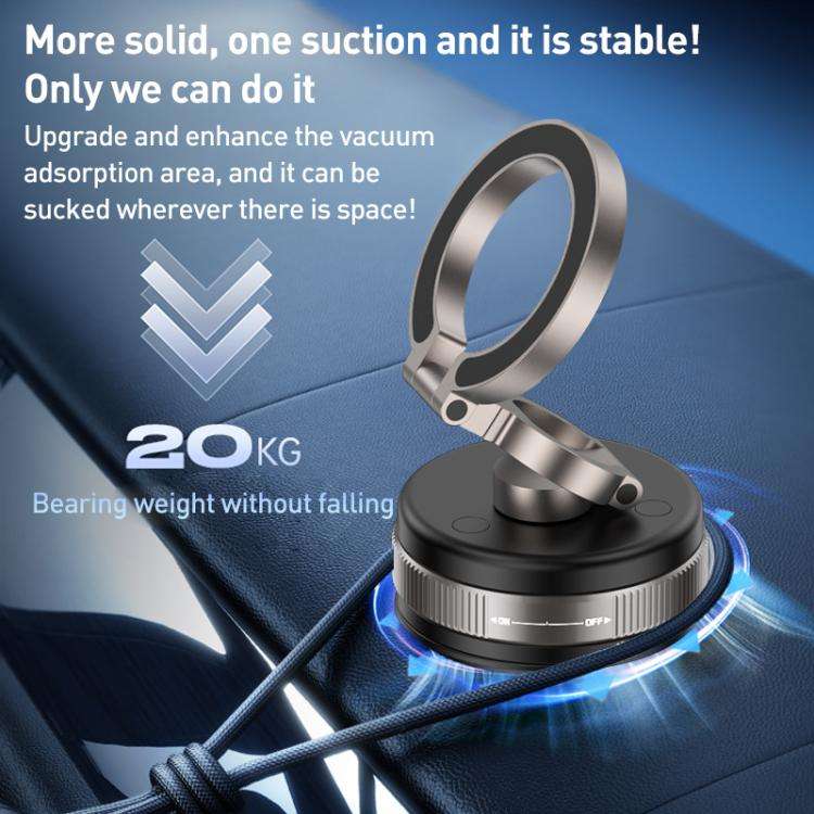 D1X Vacuum Magnetic 360 Degree Rotating Car Holder(Tarnish)
