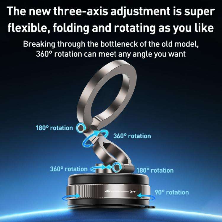 D1X Vacuum Magnetic 360 Degree Rotating Car Holder(Tarnish)