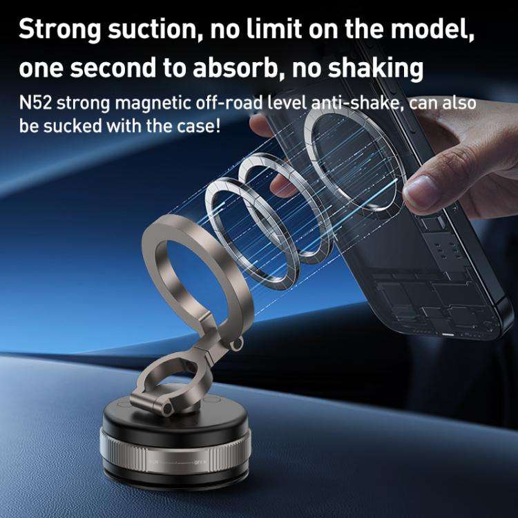 D1X Vacuum Magnetic 360 Degree Rotating Car Holder(Tarnish)