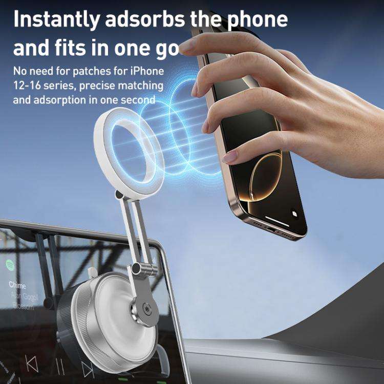X30 Folding Rotating Car Magnetic Holder(White)