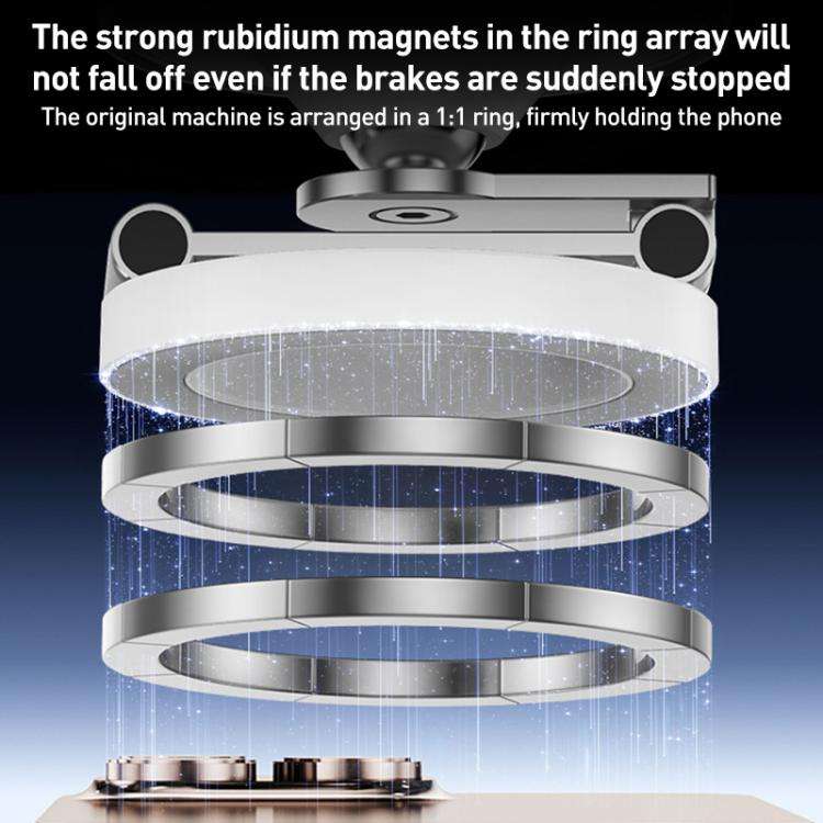 X30 Folding Rotating Car Magnetic Holder(White)