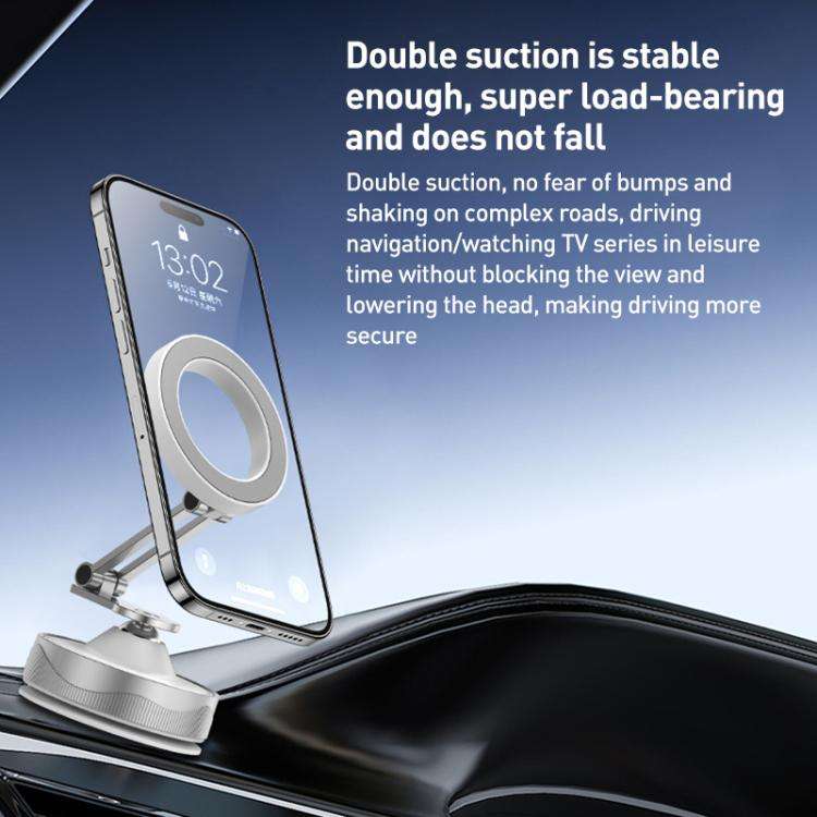 X30 Folding Rotating Car Magnetic Holder(White)