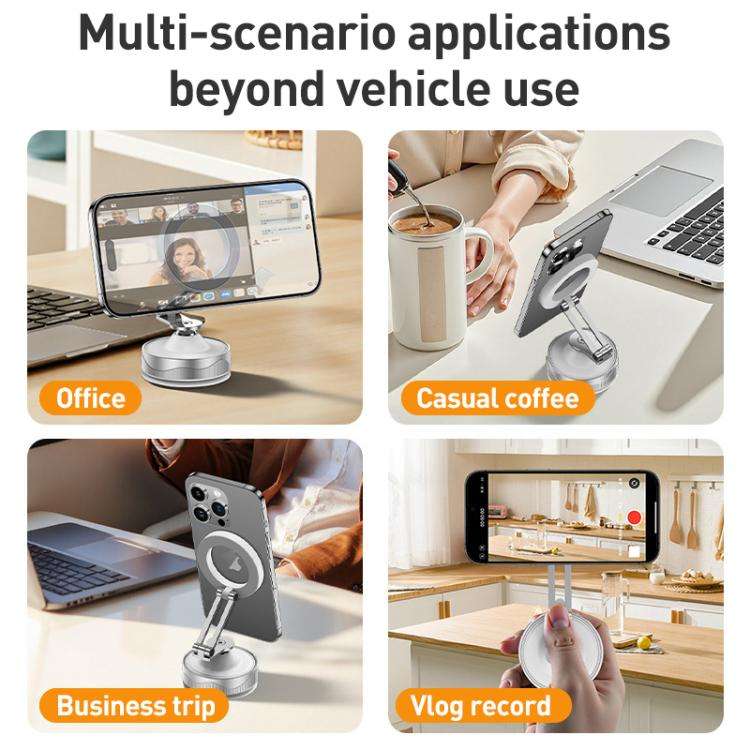 X30 Folding Rotating Car Magnetic Holder(White)