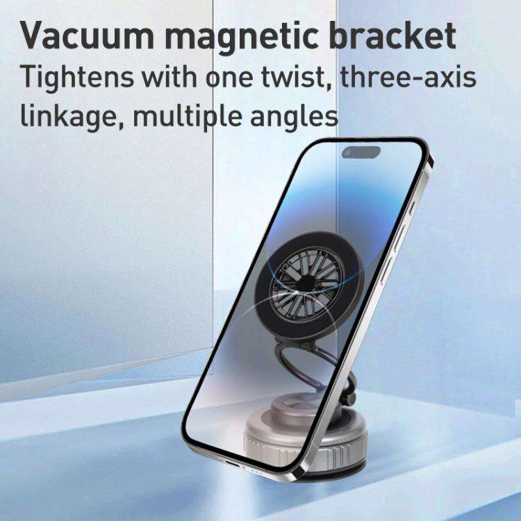 G511 360 Degree Rotating Vacuum Adsorption Magnetic Car Phone Holder(Tarnish)