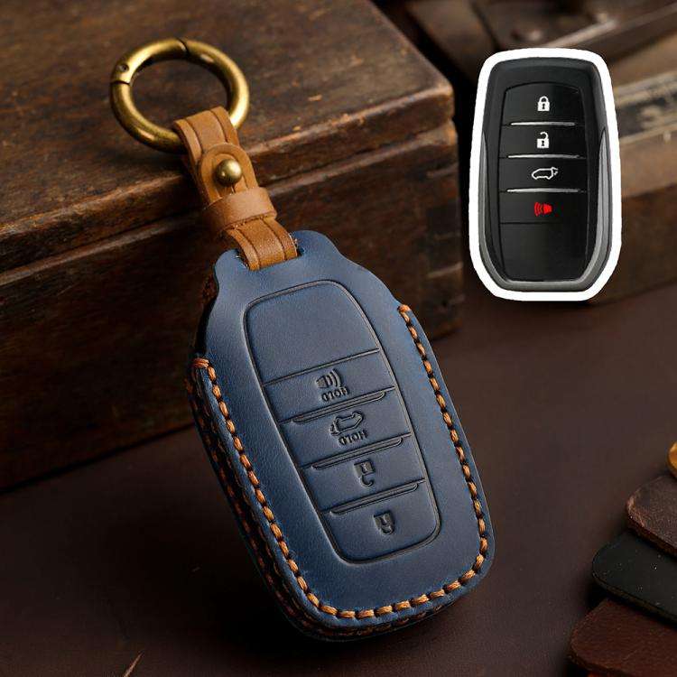 For Toyota SIENNA / Granvia / Alphard / Vellfire Hallmo Crazy Horse Cowhide Car Key Protection Co...