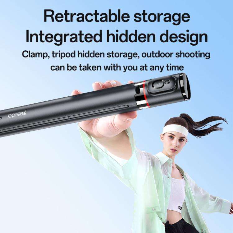 Yesido SF30 Integrated Jumping Stick Bluetooth Remote Control Selfie Stick(Black)