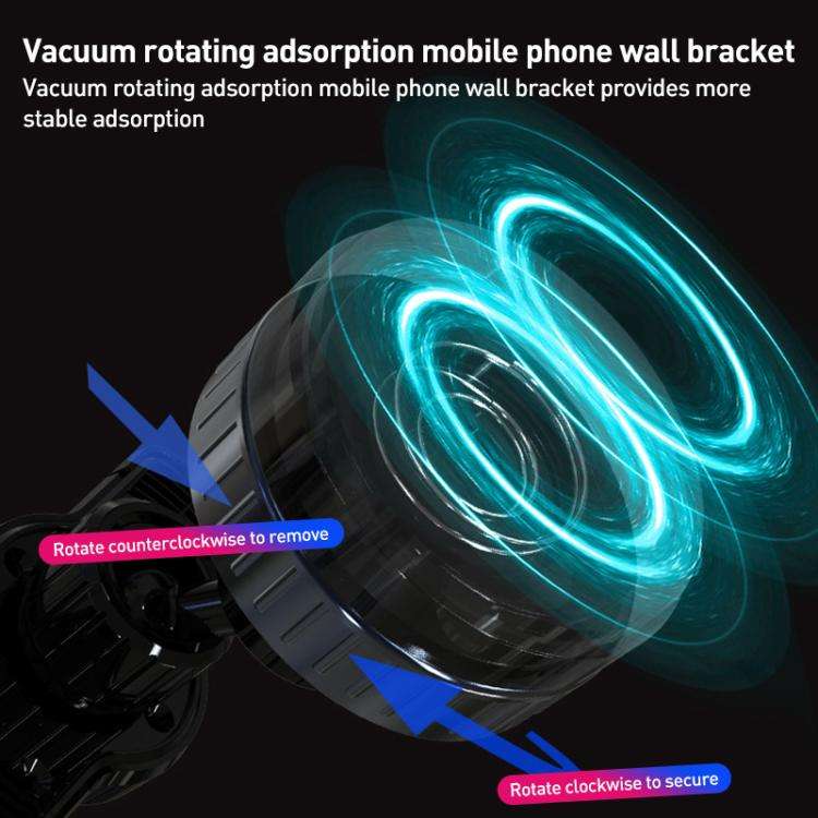 CC-T26C Vacuum Adsorption Magnetic Car Phone Holder(Black)