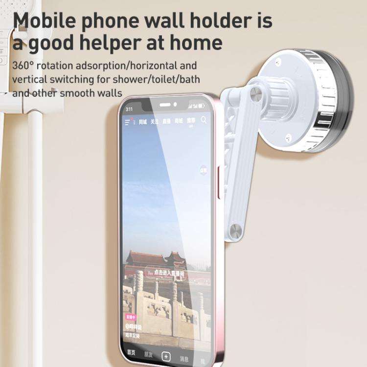 CC-T27 Vacuum Adsorption Car Magnetic Phone Holder(White)