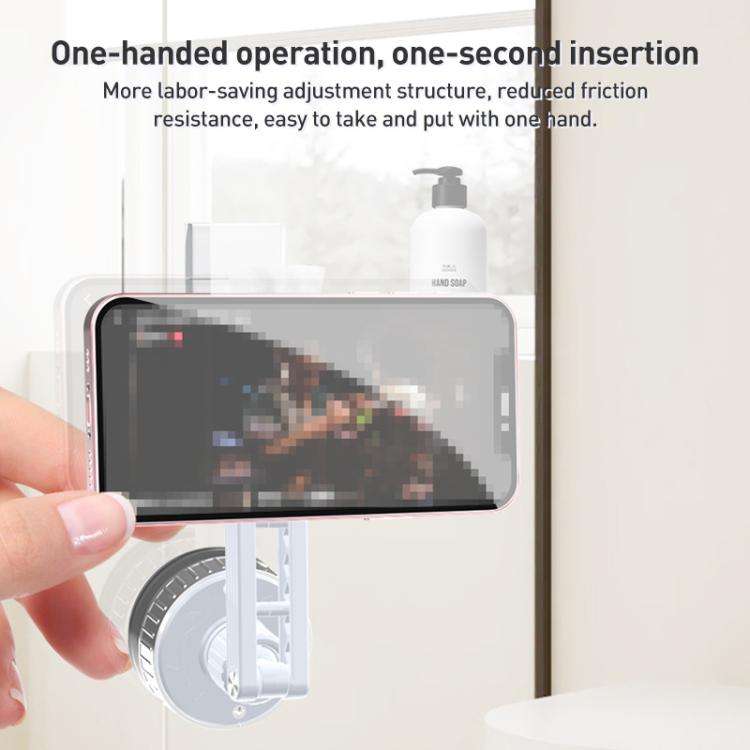 CC-T27 Vacuum Adsorption Car Magnetic Phone Holder(White)