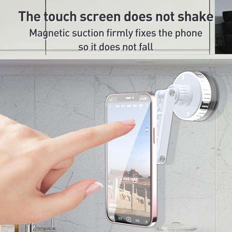 CC-T27 Vacuum Adsorption Car Magnetic Phone Holder(White)