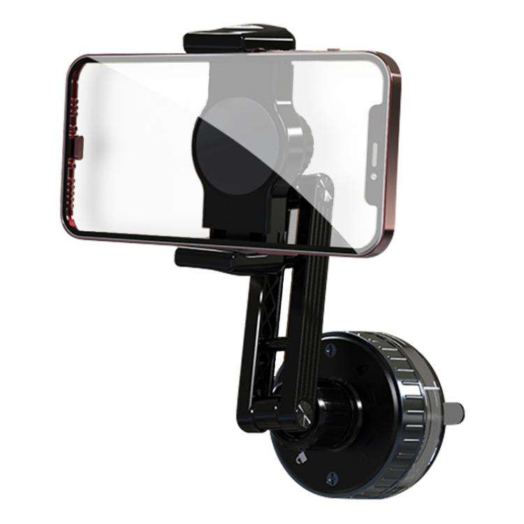 CC-T27C Manual Vacuum Adsorption Car Phone Holder(Black)