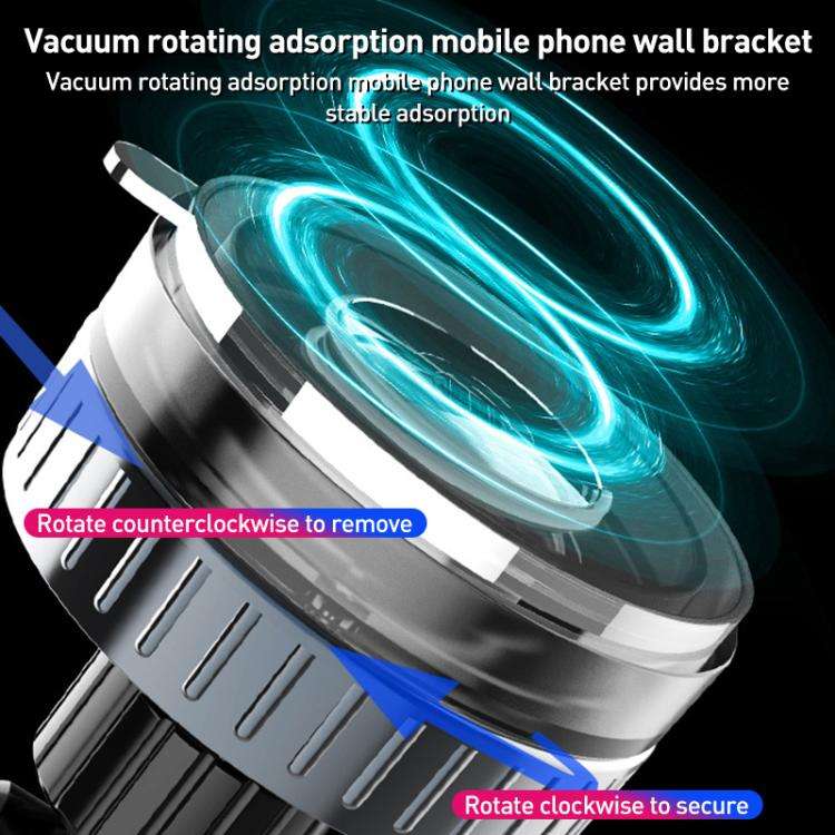 CC-T27C Manual Vacuum Adsorption Car Phone Holder(Black)