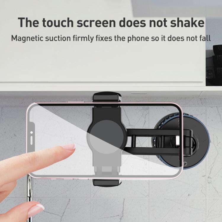 CC-T27C Manual Vacuum Adsorption Car Phone Holder(Black)