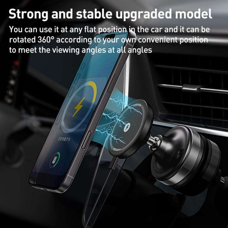 CC-T29W 360 Degree Rotating MagSafe Magnetic Car Phone Holder(Black)