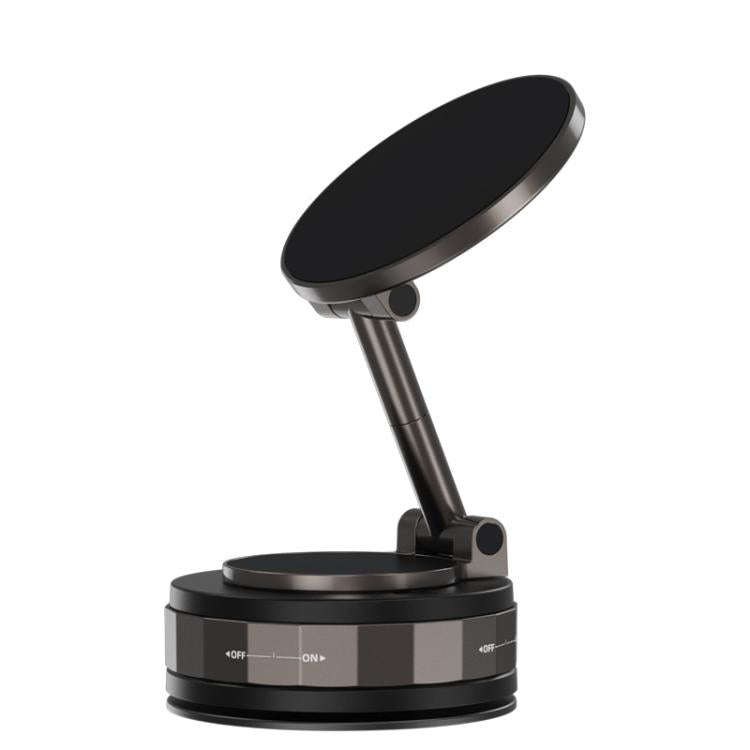 CC-T30-2F Vacuum Adsorption Alloy Magnetic Car Phone Holder(Black)